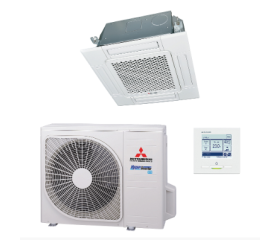 Mitsubishi Heavy Cassette 60x60 single-split set FDTC50VH+SRC50ZSX-W3 5,0 kW inclusief paneel en bedrade wandbediening Mitsubishi Heavy Cassette 60x60 single-split set FDTC50VH+SRC50ZSX-W3 5,0 kW inclusief paneel en bedrade wandbediening