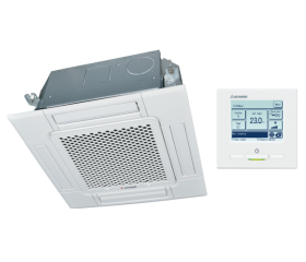 Mitsubishi Heavy Cassette unit 60x60 FDTC25VH1 2,5 kW binnenunit warmtepomp inverter inclusief paneel en wandbediening