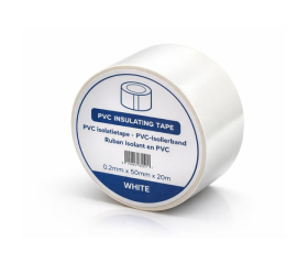 PVC isolatie tape wit 0.2mmx50mm 20m 4ROLLEN 
