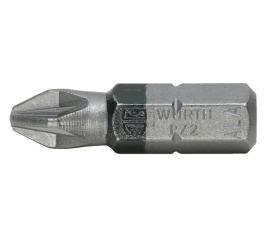 Bit, Pozidriv BIT-KRUIS-PZ2-ZWART-1/4IN-L25MM